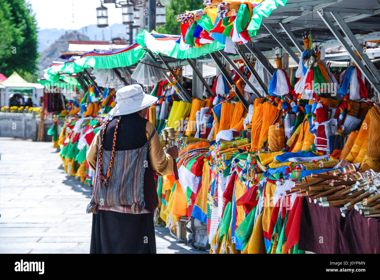 Lhasa-Tibet-Markt Stockfoto
