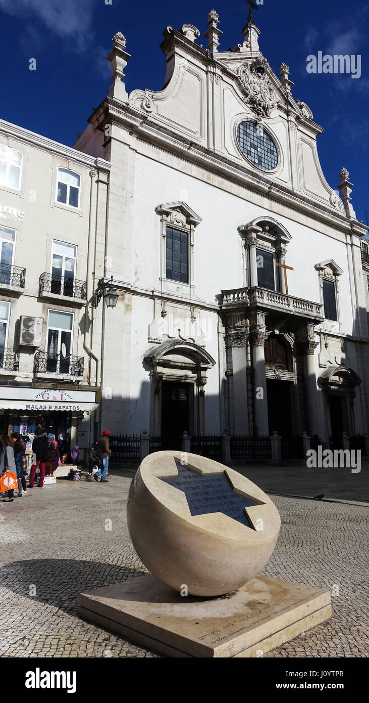 Denkmal für jüdische Opfer der religiösen Intoleranz, Lissabon, Portugal, EU Stockfoto