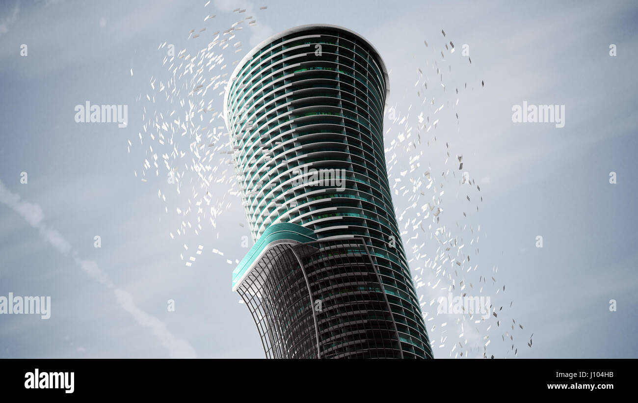 Luxus Hotel-Design mit architektonischen Konzept, 3d Rendering-illustration Stockfoto