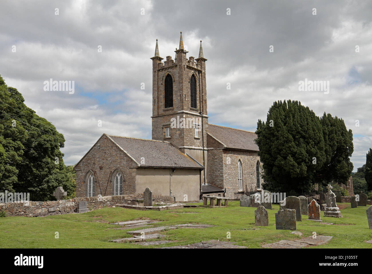 Die Cathedral Church of St Edan, Church of Ireland in Ferns, County Wexford, Irland (Eire). Stockfoto
