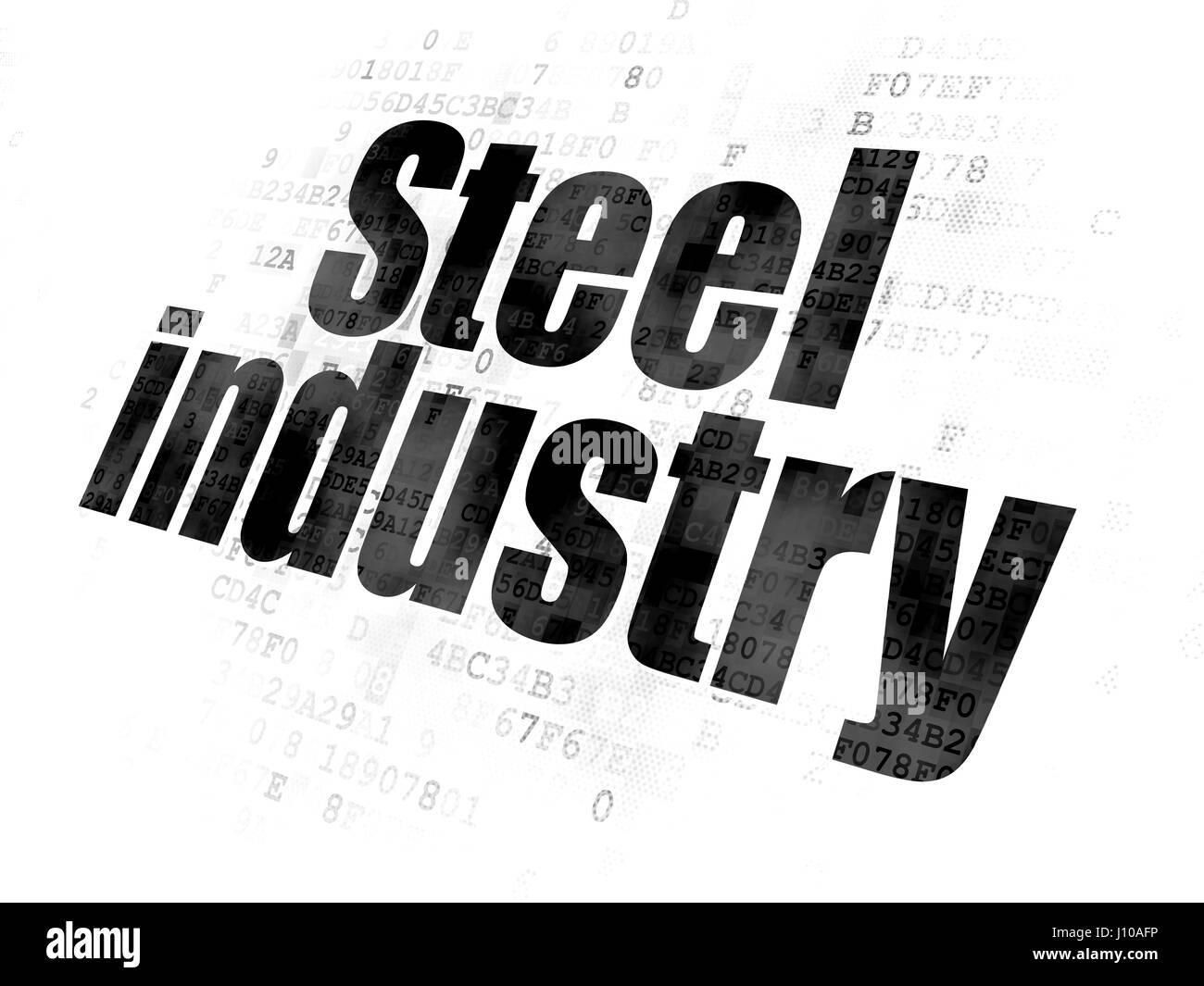 Industrie-Konzept: Stahlindustrie auf Digital-Hintergrund Stockfoto