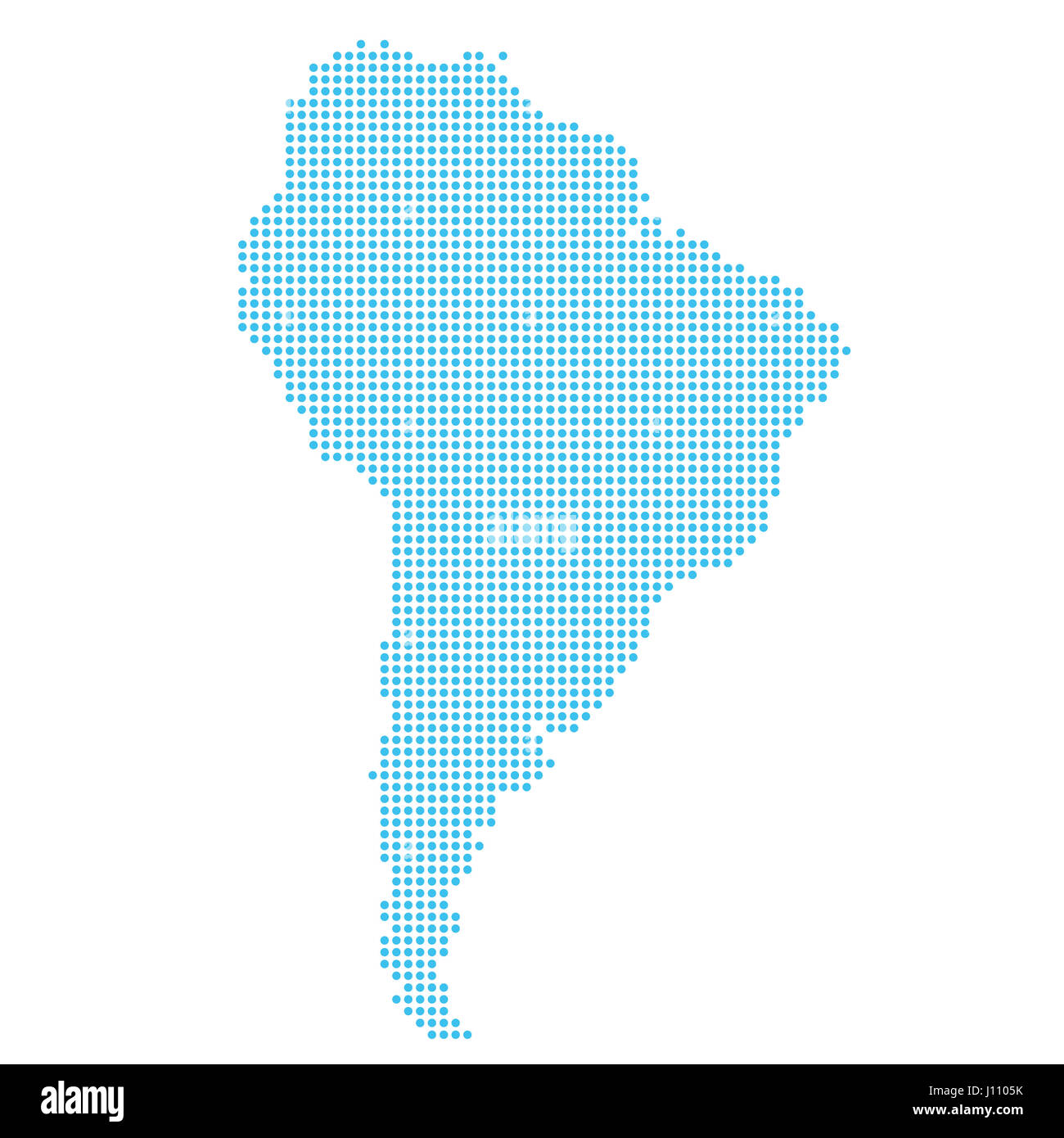 Südamerika gemacht von Punkten Stockfoto