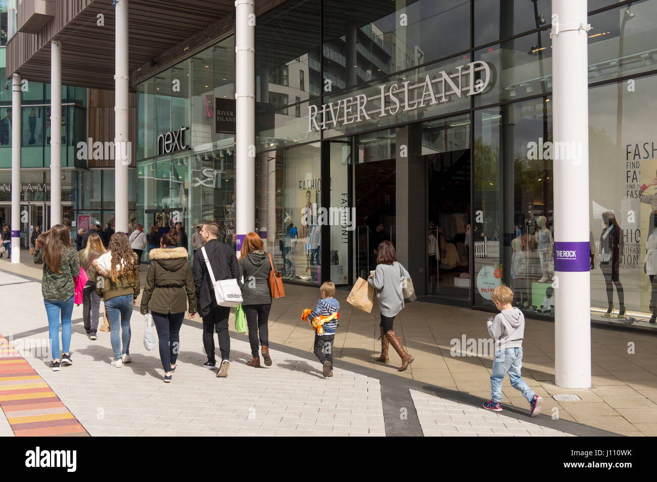 Flussinsel Ladenfront im Fels begraben Lancashire Stockfoto