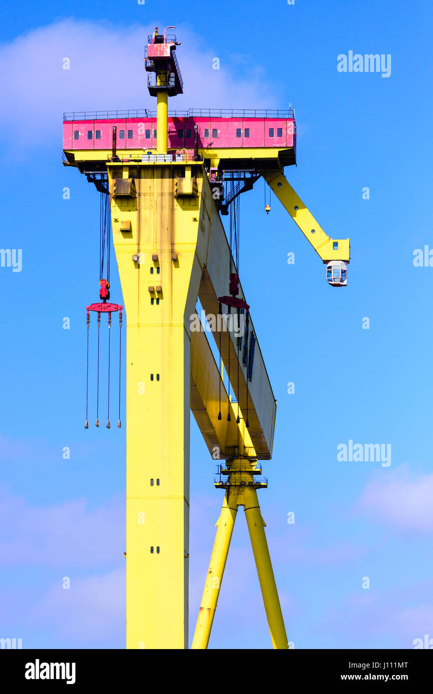 Goliath, einer der berühmten gelben Krane Belfasts Stockfoto