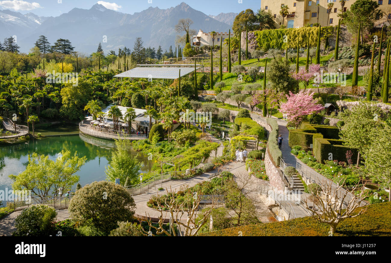 Die botanischen Gärten von Schloss Trauttmansdorff, Meran, Südtirol