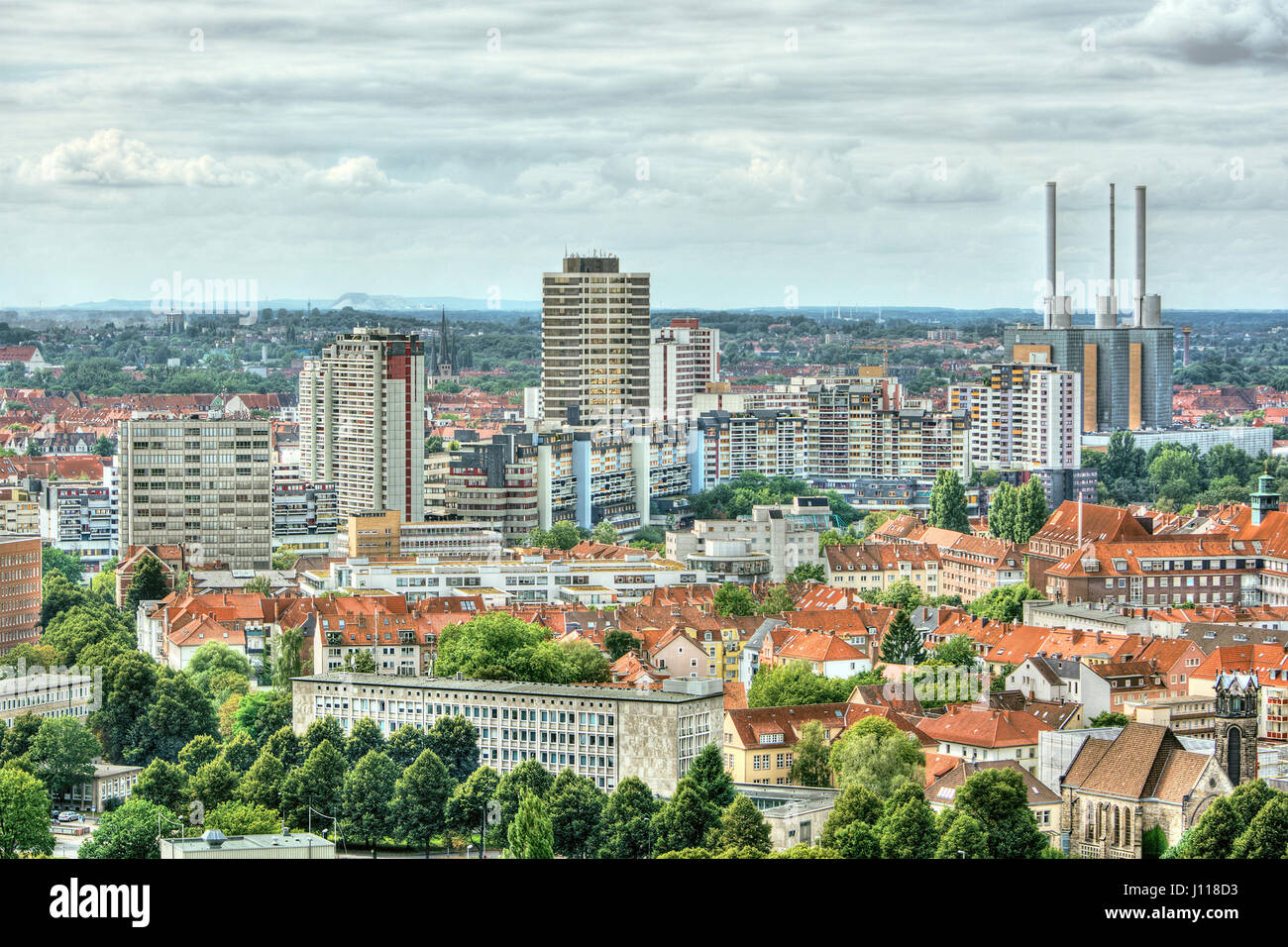 Skyline der Stadt, Hannover, Deutschland Stockfoto