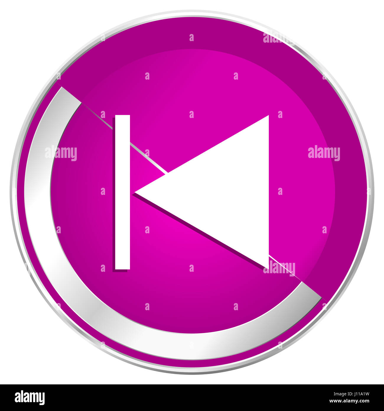 Prev Web Design Violett Silber metallic Grenze Symbol "Internet". Stockfoto