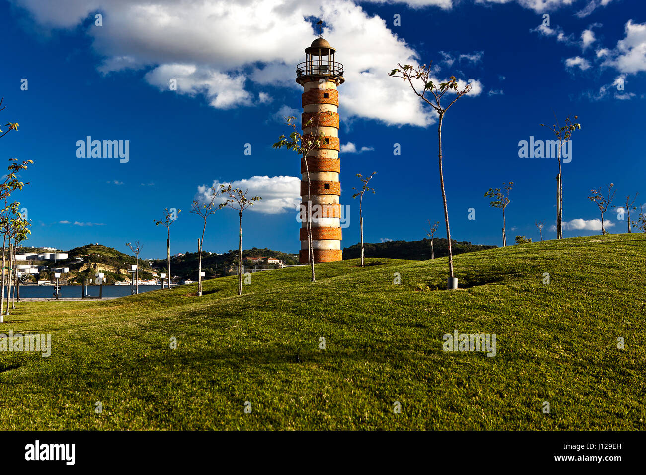 Leuchtturm in Belem, Lissabon Stockfoto