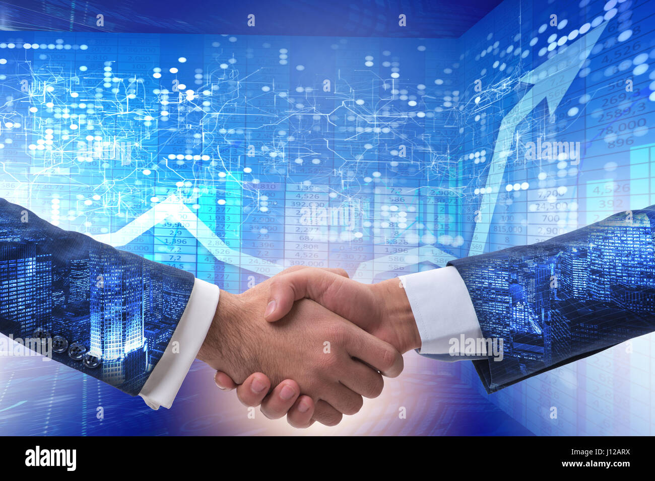 Handshake-Konzept - Geschäft Metapher Abbildung Stockfoto