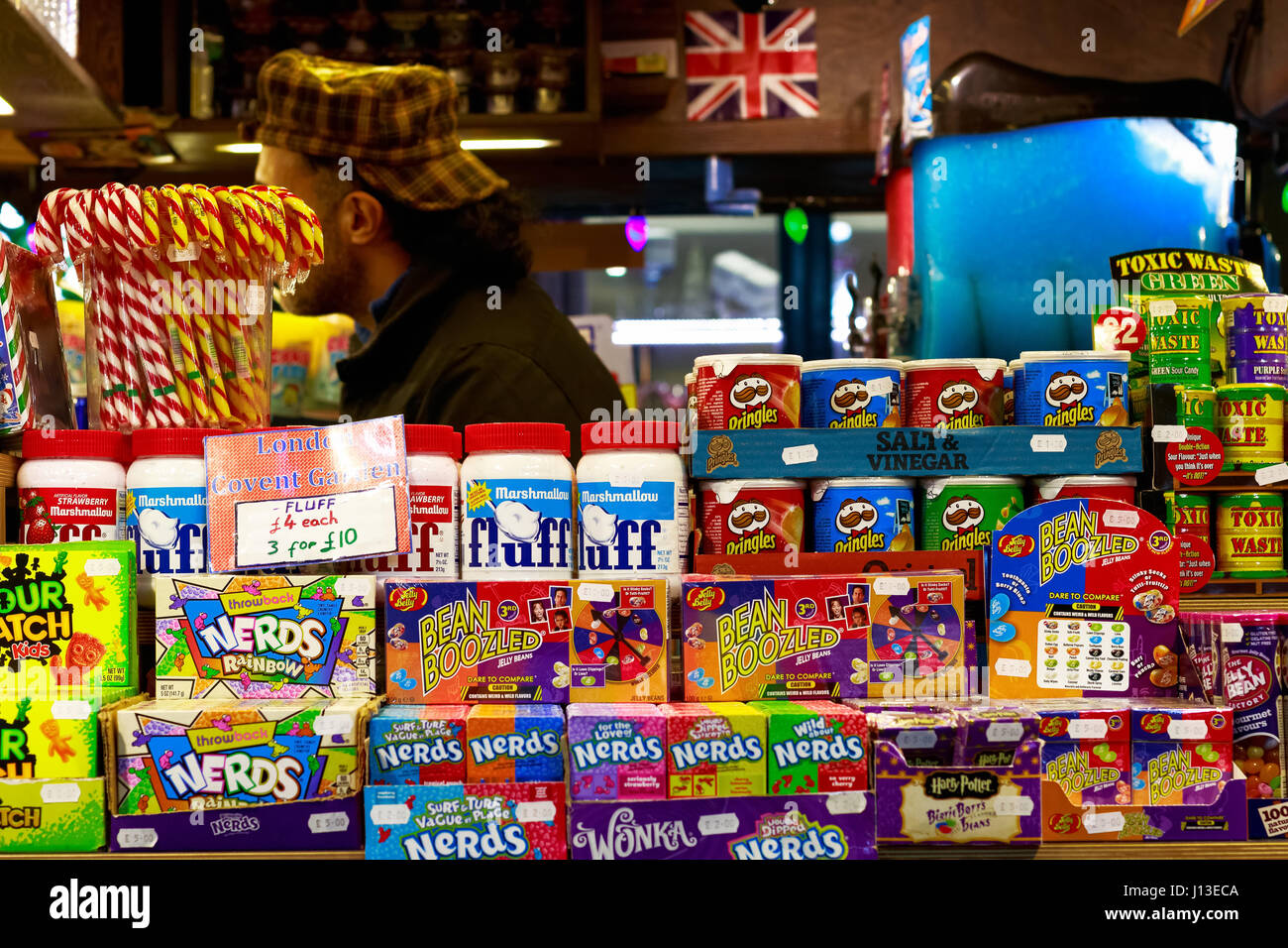 London, UK - 28. Februar 2016 - A süß Stall in Covent Garden Stockfoto