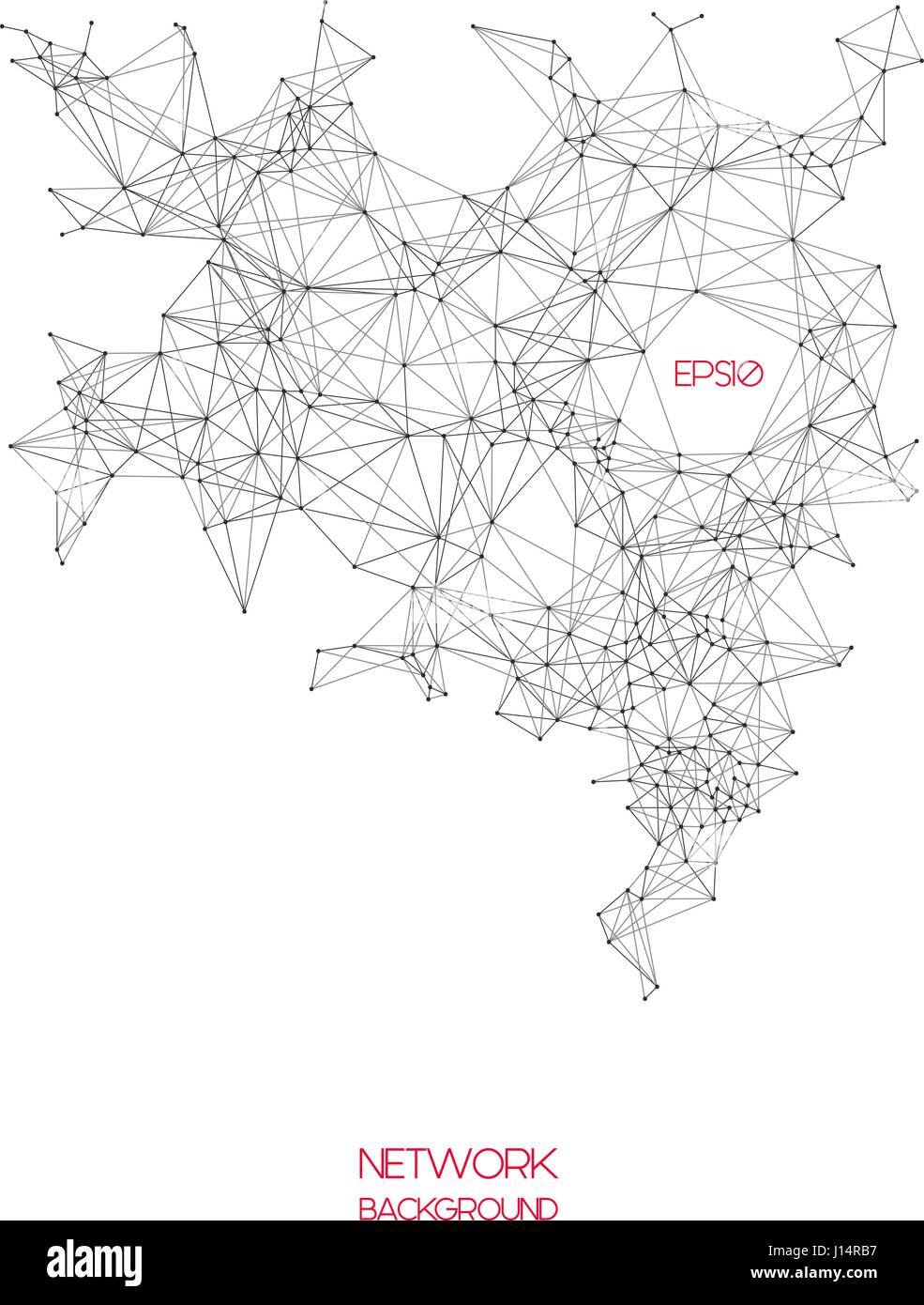 Netzwerk abstrakte polygonalen Hintergrund Stock Vektor
