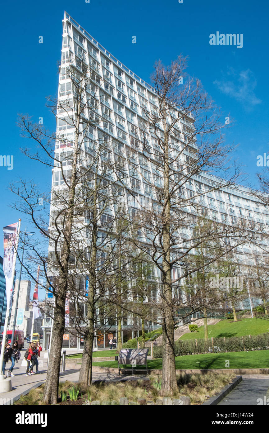 Ein Park West, Waterfront, Wohnungen, Chavasse Park, Liverpool, Liverpool One, shopping Komplex., Liverpool, Merseyside, England, Großbritannien, England, Bestandteil Stockfoto