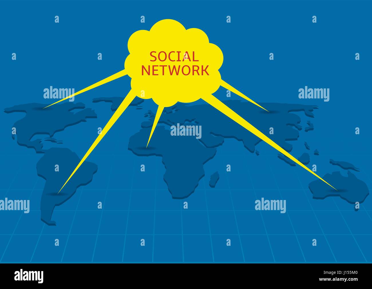 Soziales Netzwerk-Abbildung Stock Vektor