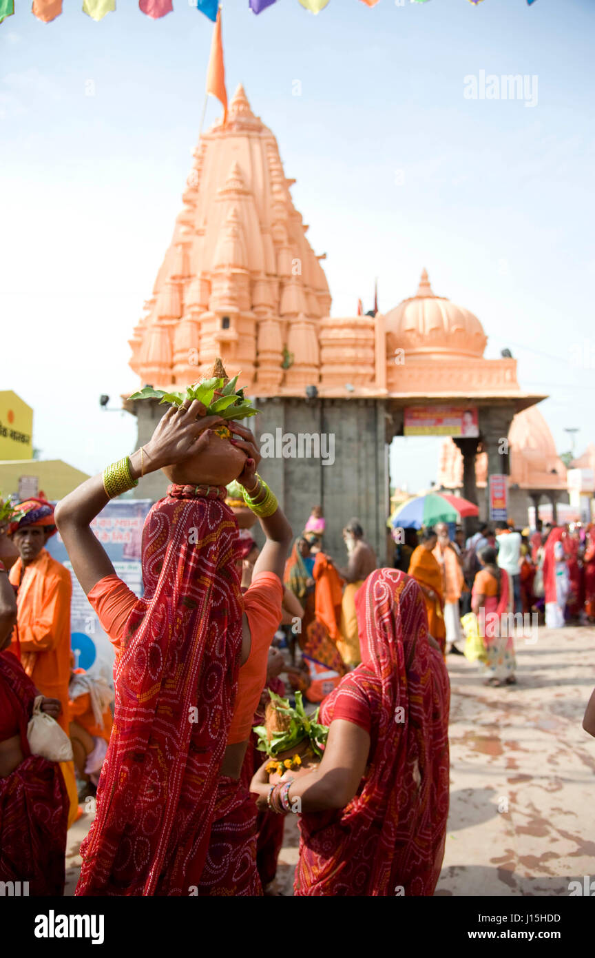 Pilger am Kumbh Mela, Ujjain, Madhya Pradesh, Indien, Asien Stockfoto