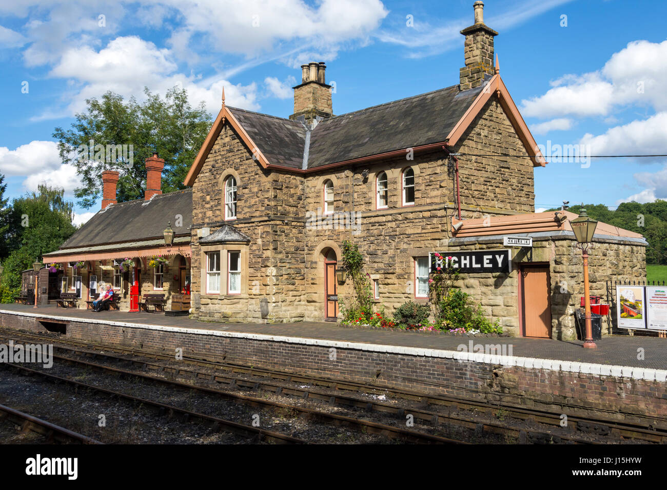 Highley Bahnhof an der Severn Valley Railway, Highley, Shropshire, England, UK. Stockfoto