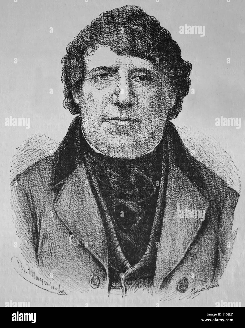 Daniel O'Connell (1776-1847). Der Befreier. Irischer Politiker. Gravur, Nuestro Siglo, 1883. Stockfoto