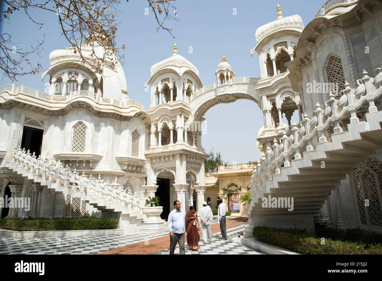 Iskcon Tempel Angrej Mandir vrindavan Uttar Pradesh, Indien, Asien Stockfoto