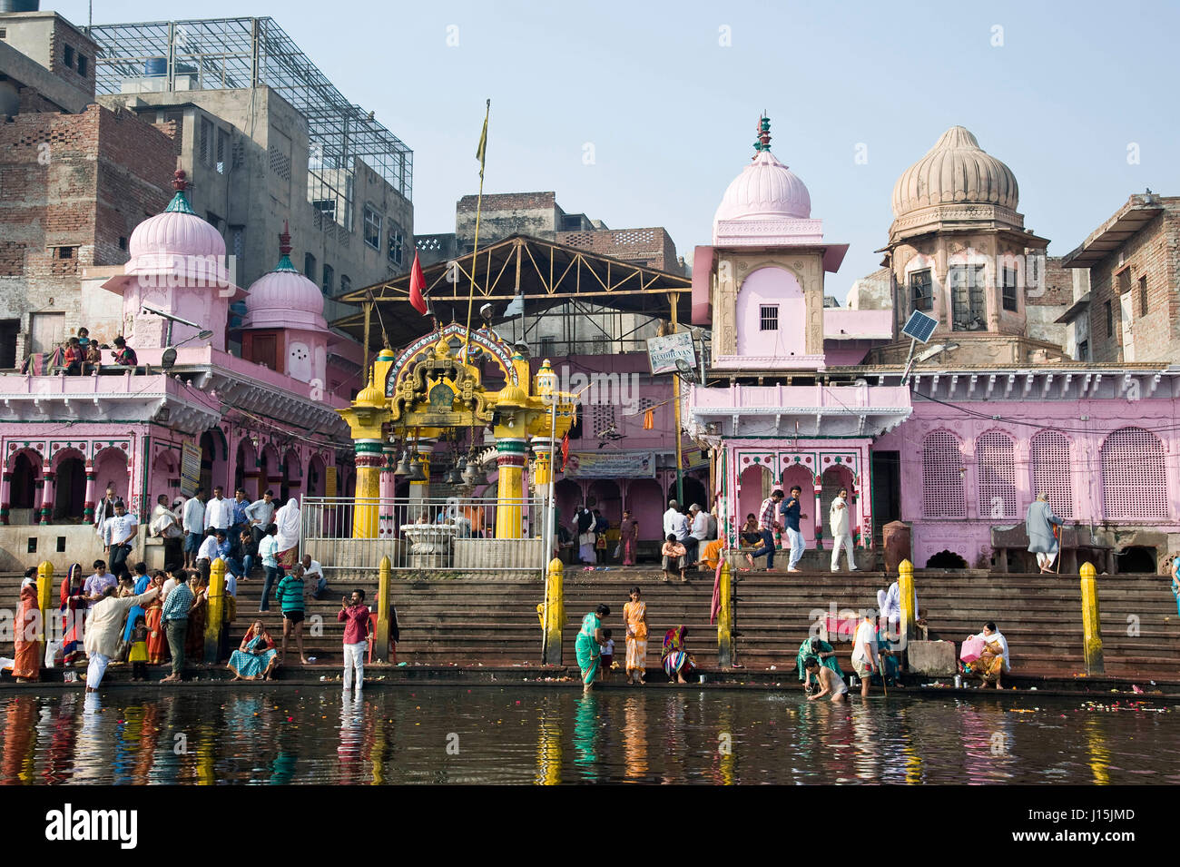 Vishram Ghat Mathura Uttar Pradesh, Indien, Asien Stockfoto