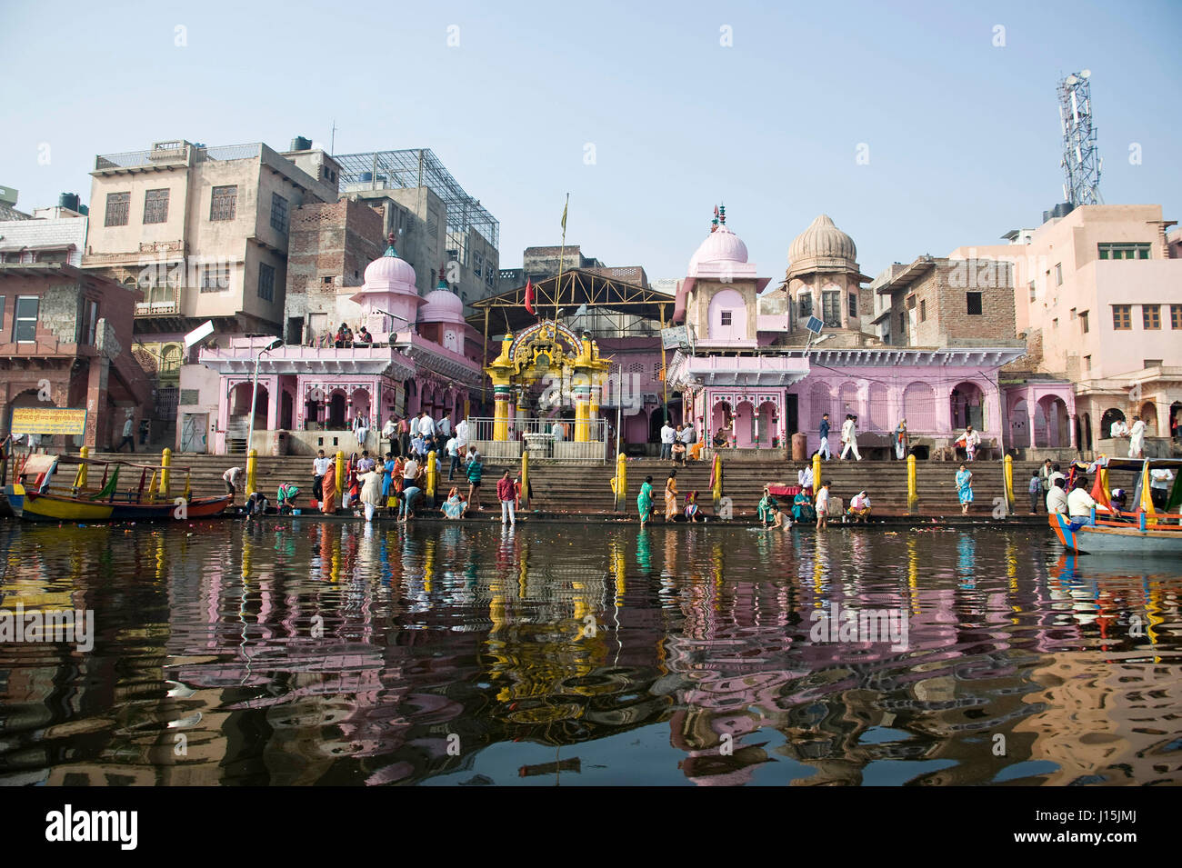 Vishram Ghat, Mathura, Uttar Pradesh, Indien, Asien Stockfoto