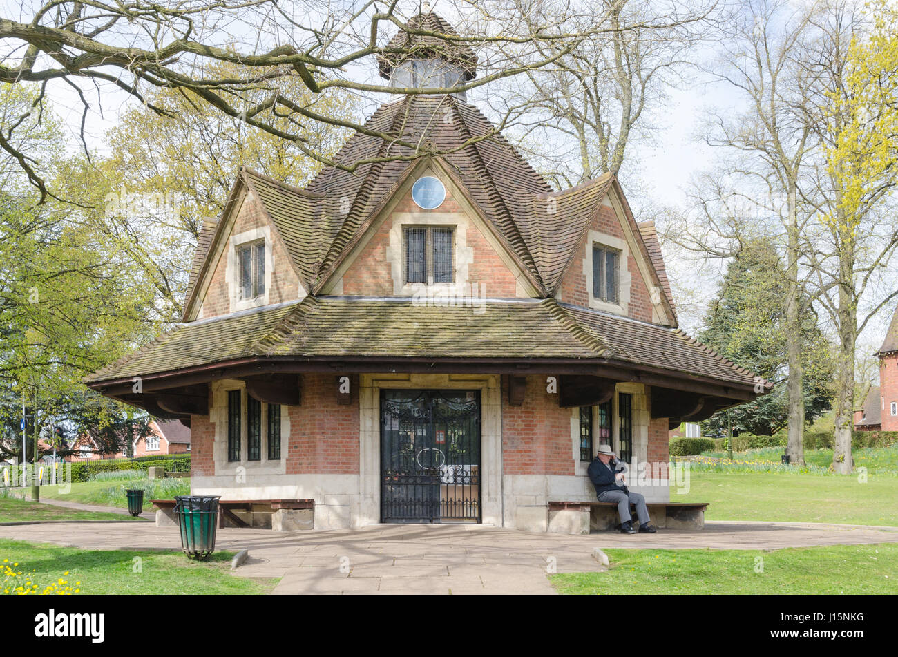 Bournville Green in der Nähe der Cadbury Fabrik in Bournville, Birmingham Stockfoto