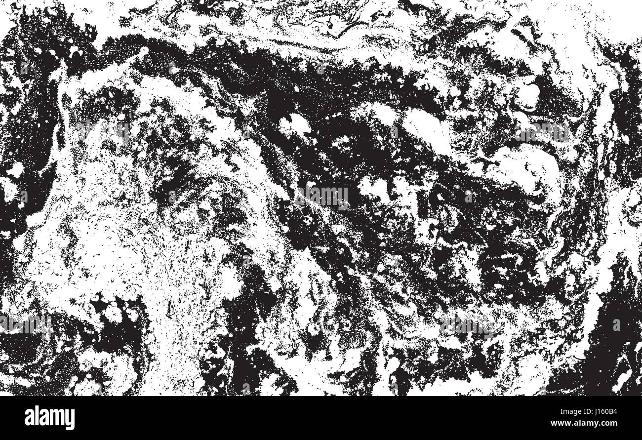 Black And White flüssige Textur, Aquarell handgezeichnete Abbildung, abstrakten Hintergrund Marmorierung Stock Vektor