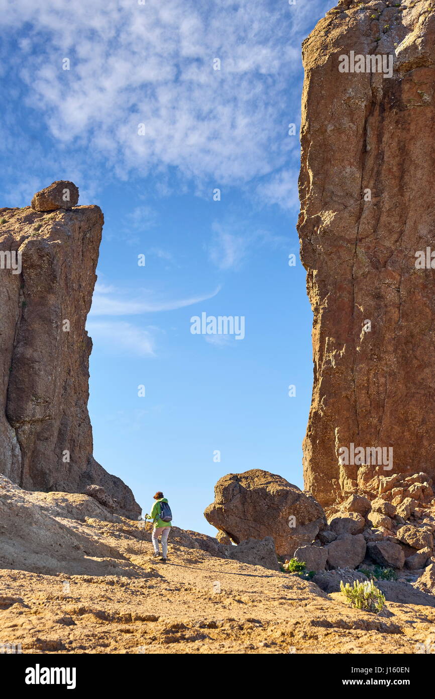 Berglandschaft, Roque Nublo, Gran Canaria, Kanarische Inseln, Spanien Stockfoto