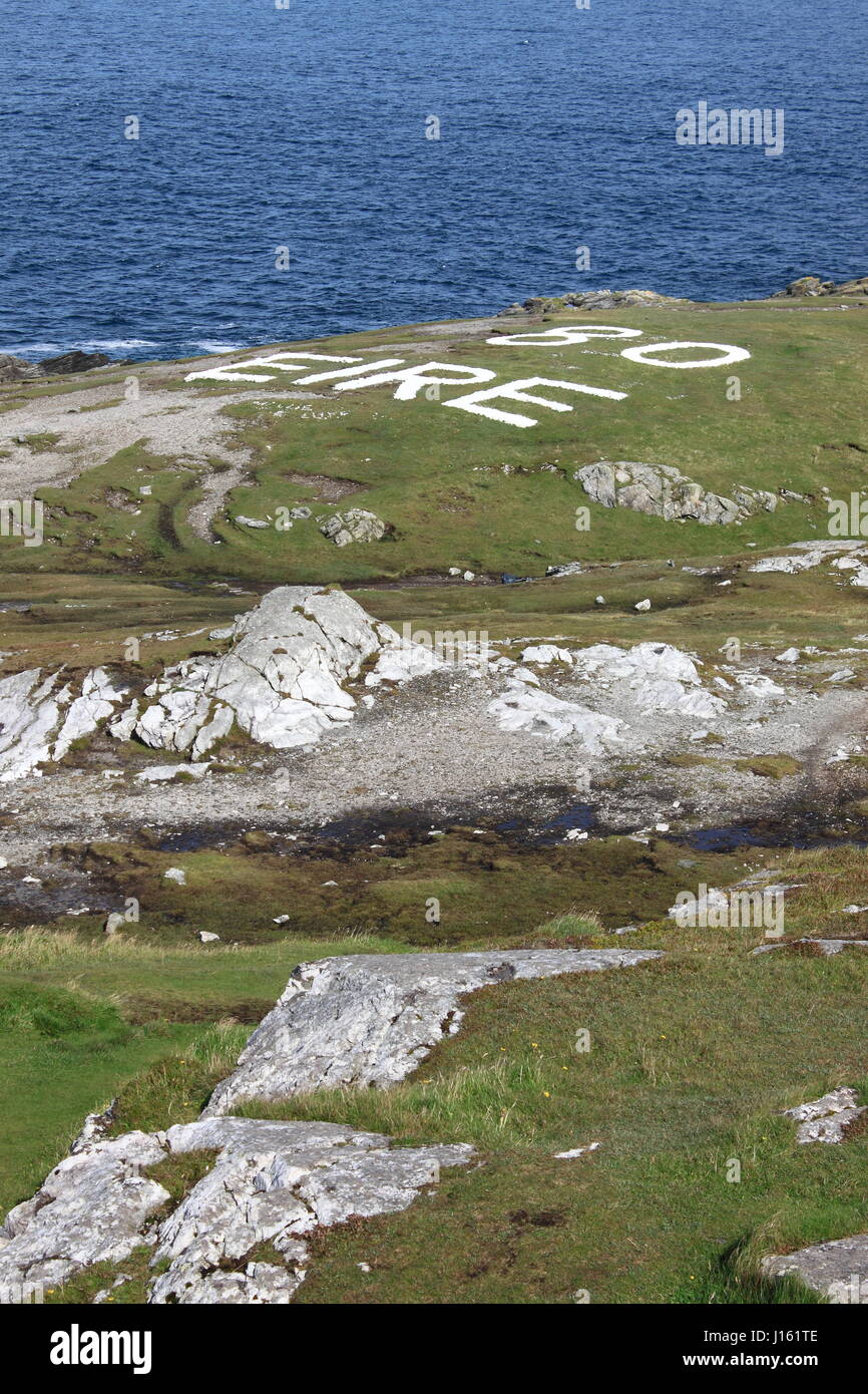 Malin Head in der Grafschaft Donegal, den nördlichsten Punkt Irlands Stockfoto