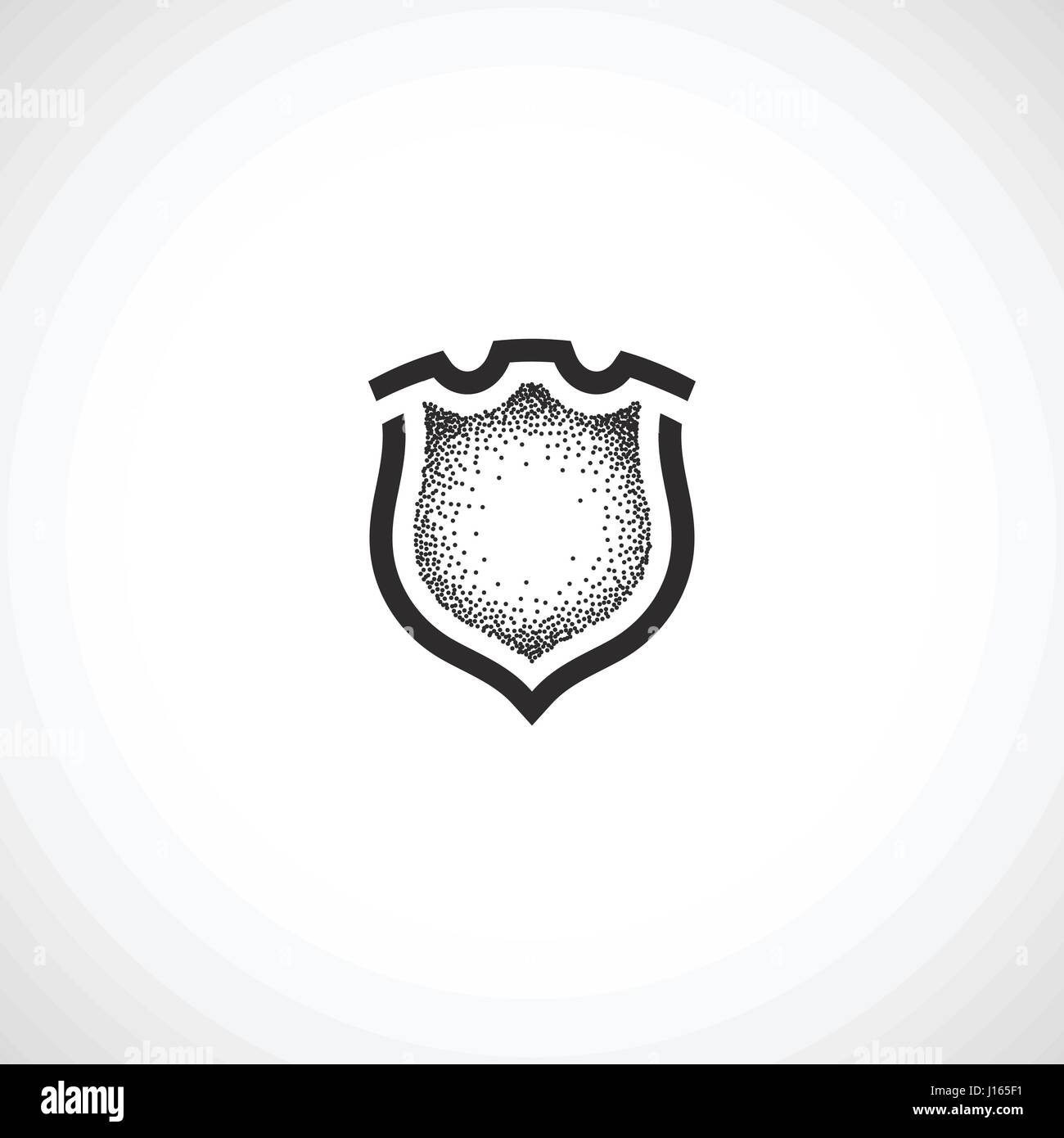 Isolierte abstrakte mittelalterlichen Schild Logo, Wappen Logo auf weißem Hintergrund-Vektor-illustration Stock Vektor