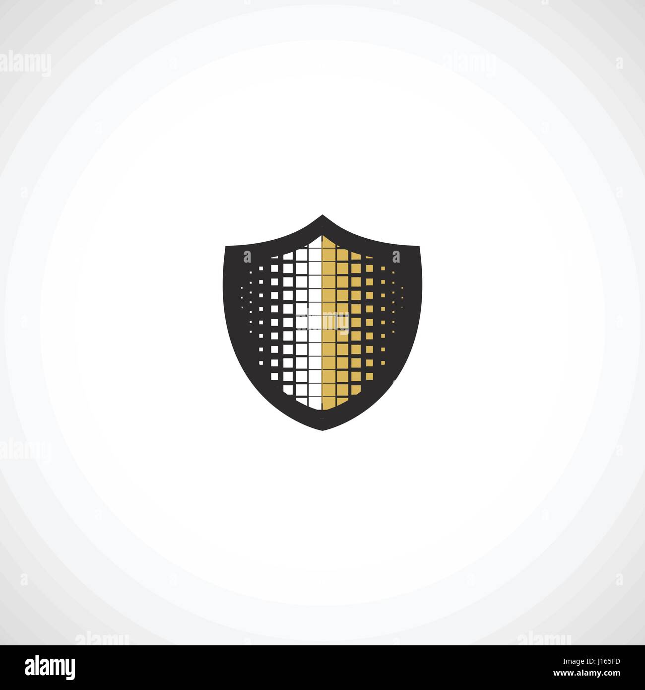 Isolierte abstrakte mittelalterlichen Schild Logo, Wappen Logo auf weißem Hintergrund-Vektor-illustration Stock Vektor