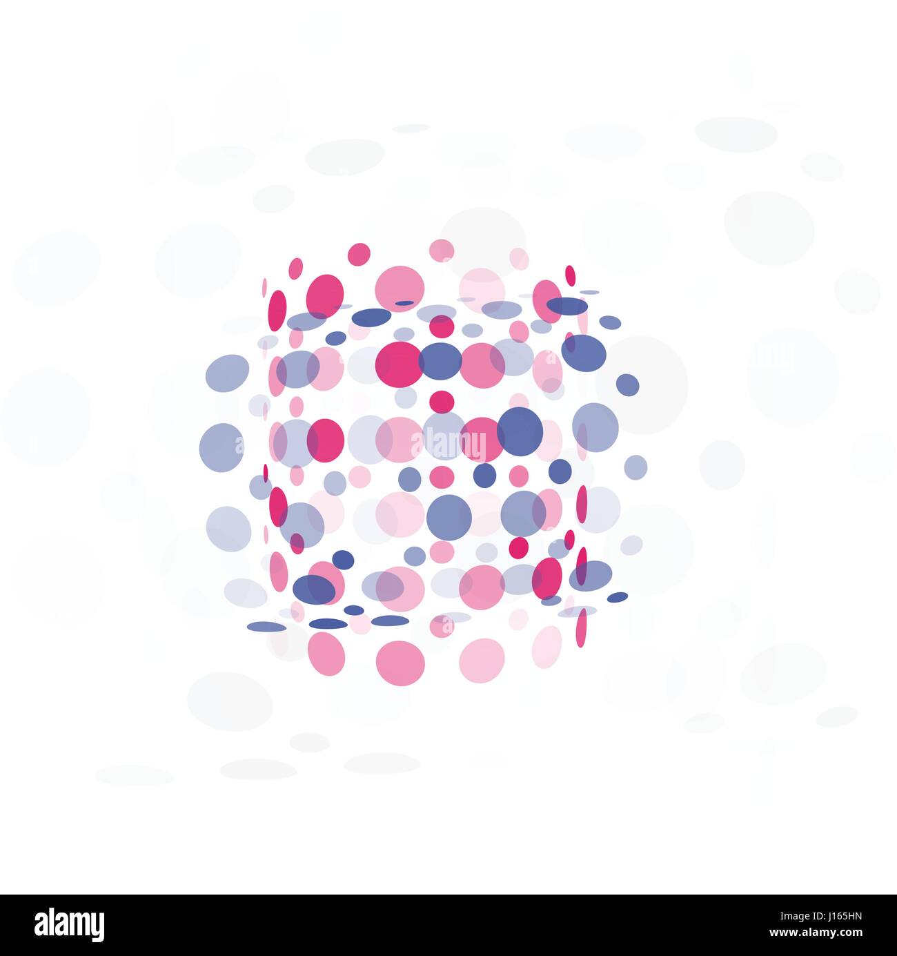 Isolierte abstrakt bunt ungewöhnliche Form Logo Blasen, gepunktete Schriftzug auf schwarzem Hintergrund-Vektor-illustration Stock Vektor