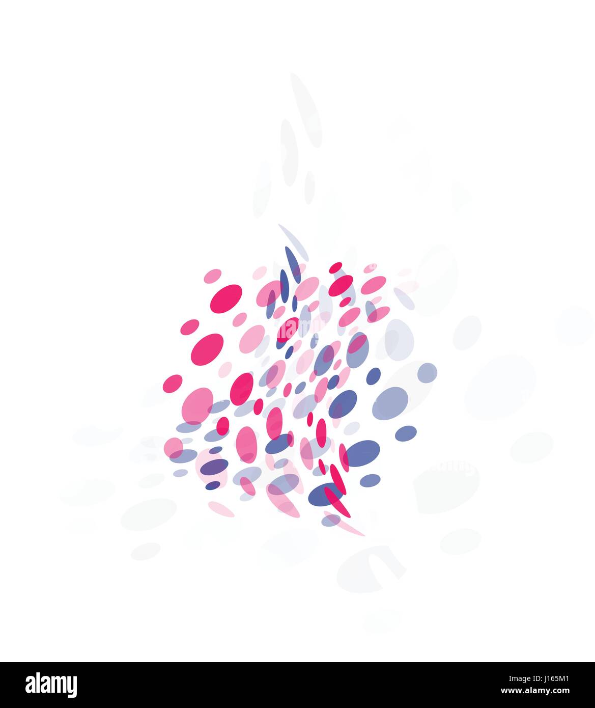 Isolierte abstrakt bunt ungewöhnliche Form Logo Blasen, gepunktete Schriftzug auf schwarzem Hintergrund-Vektor-illustration Stock Vektor