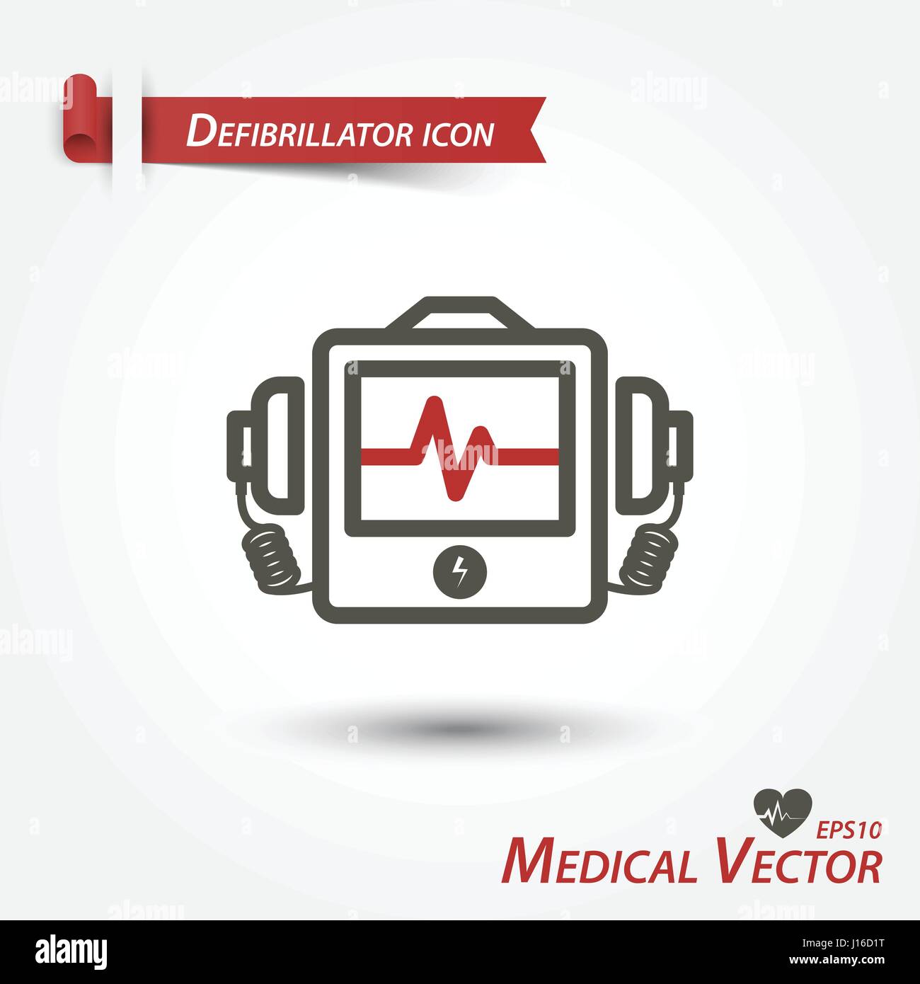 Defibrillator-Symbol. Medizinische Vektor. Stock Vektor