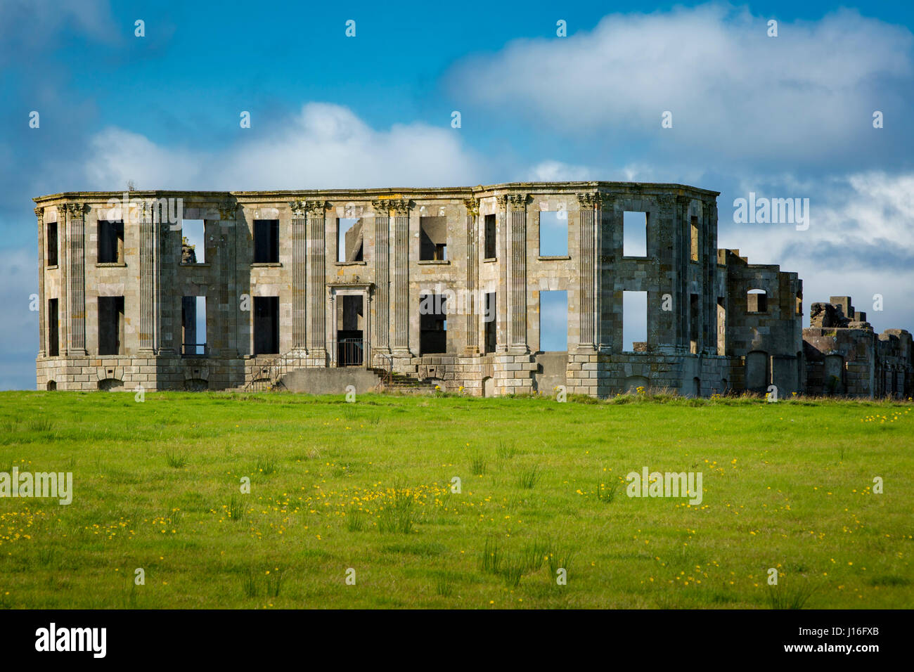 Ruinen der Abfahrt Herrschaft Mansion Ruinen, Castlerock, County Londonderry, Nordirland, Vereinigtes Königreich Stockfoto