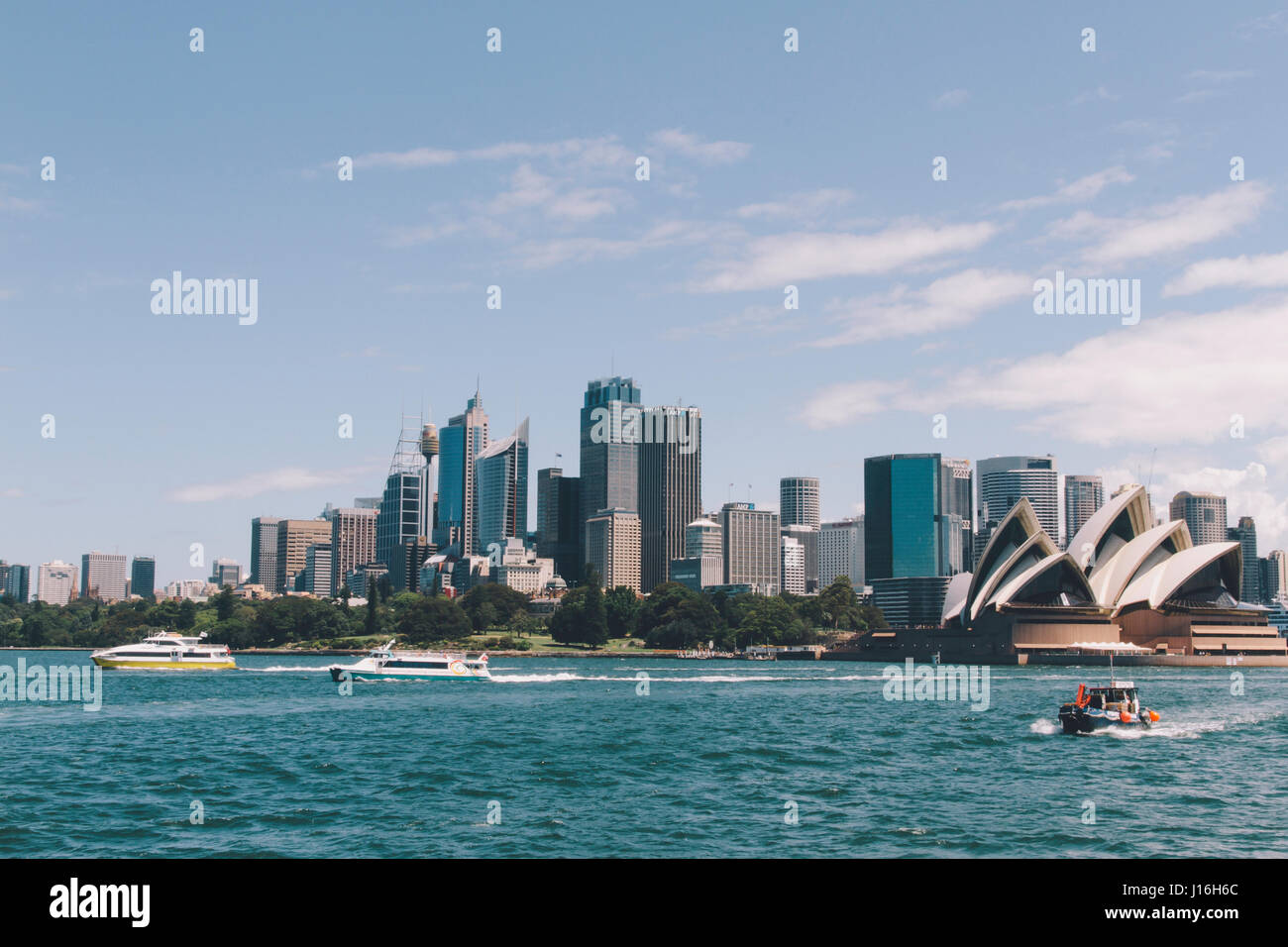 Eine Landschaft aus der wunderschönen Stadt Sydney Stockfoto