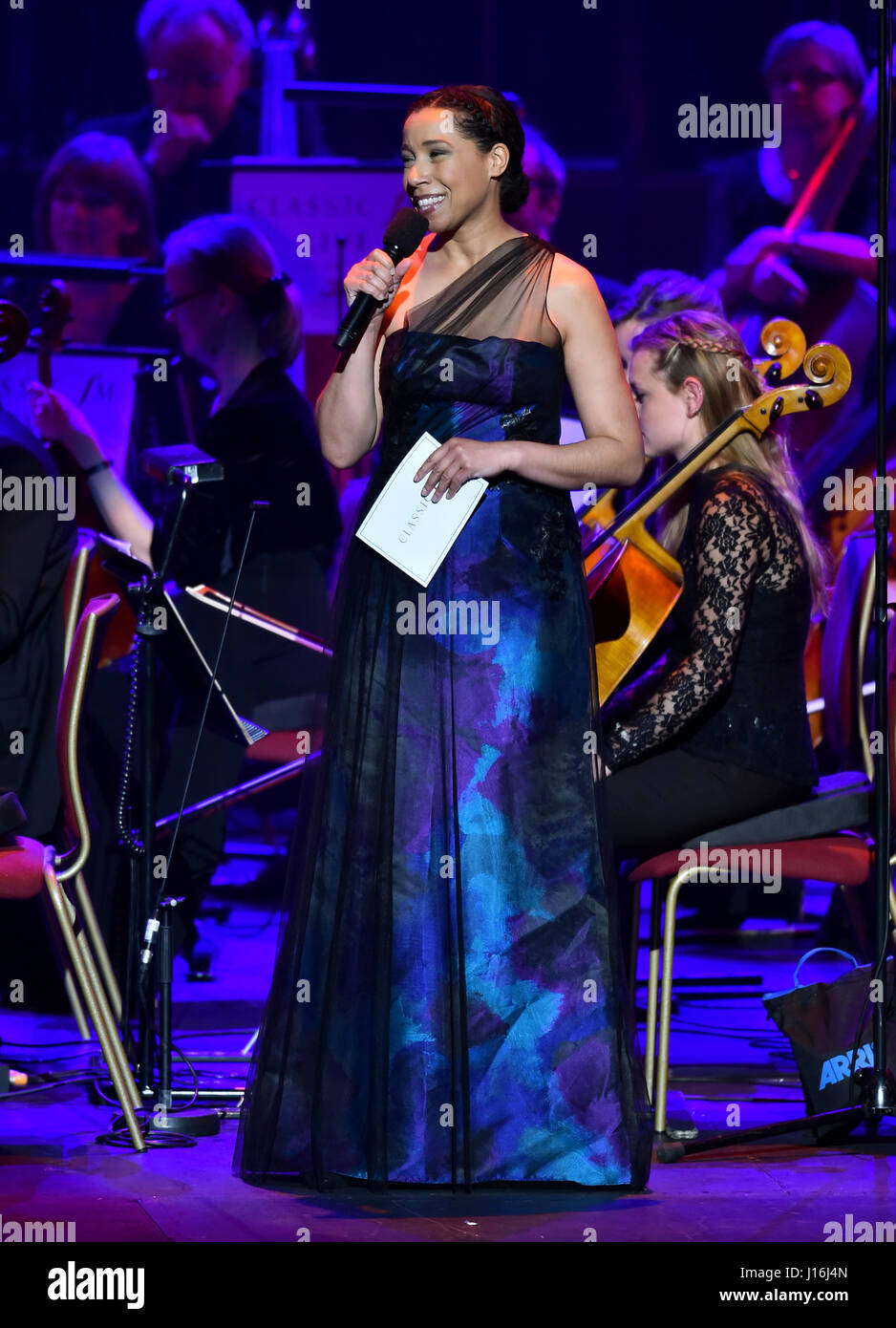 Margherita Taylor auf der Bühne Classic FM Live in der Royal Albert Hall in London. Das Konzert wird von Großbritanniens beliebtesten Klassik-Station, klassische zegit PRESS ASSOCIATION Foto gehostet. Bild Datum: Dienstag, 18. April 2017. Bildnachweis sollte lauten: Matt Crossick/PA Wire Stockfoto