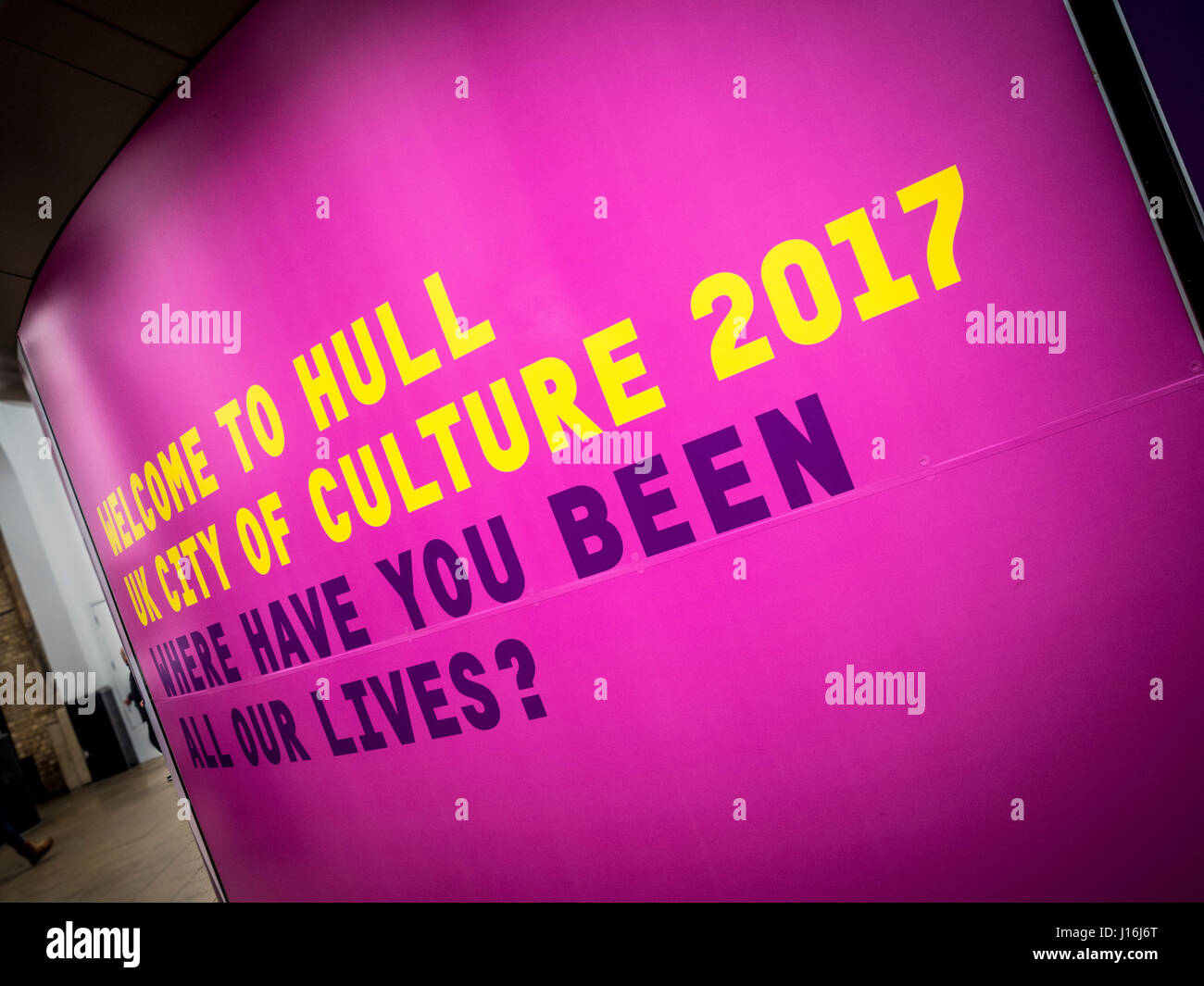 Willkommen Sie im Rumpf Zeichen, UK Stadt der Kultur 2017. Stockfoto