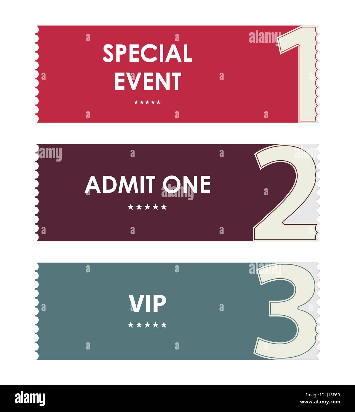 spezielle moderne Ticketvorlage, Event-Ticket, Eintrittskarte Stock Vektor