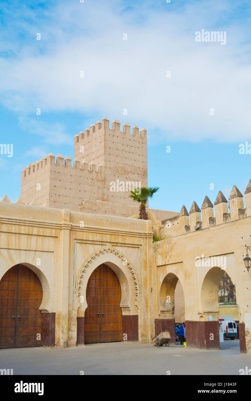 Bab Makina, Fès el-Jdid, Fez, Marokko, Afrika Stockfoto