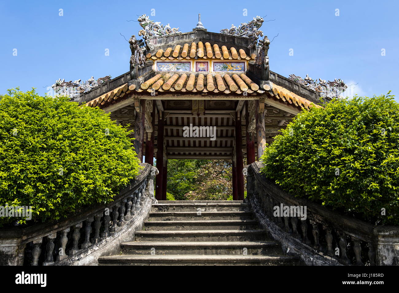 Detail des königlichen Palastes in Hue, Vietnam Stockfoto