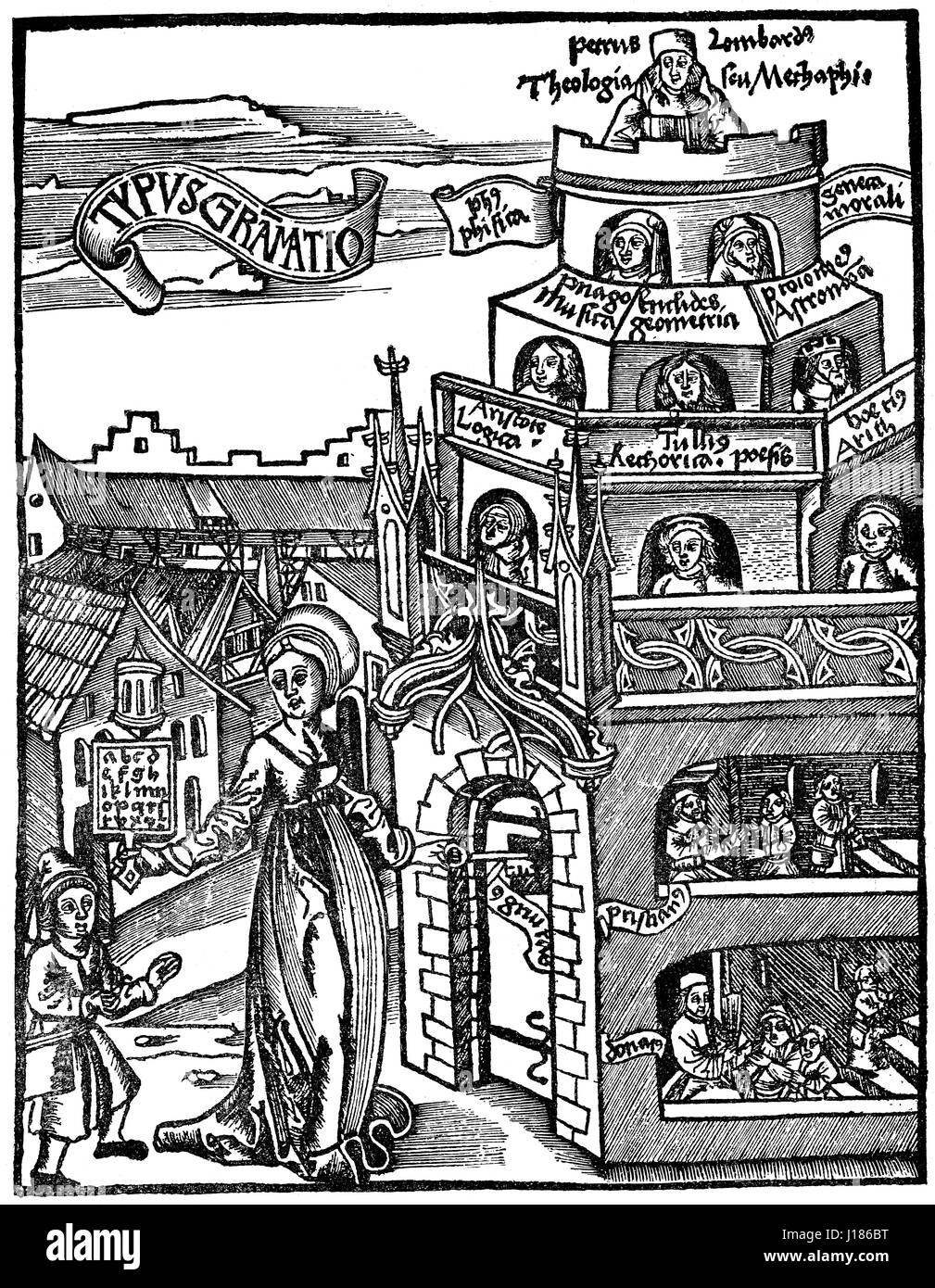Universität im 15. Jahrhundert Stockfoto