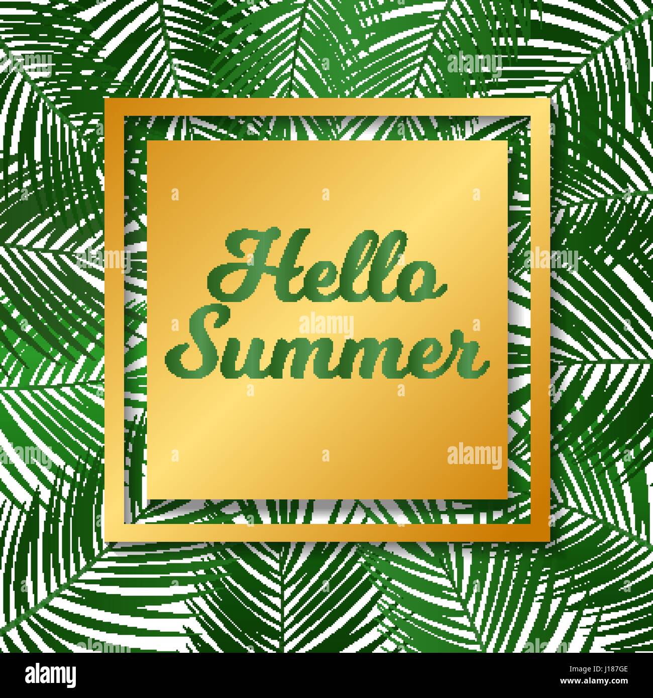 Sag Hallo zu Sommer natürlichen Hintergrund Vektor-Illustration Stock Vektor