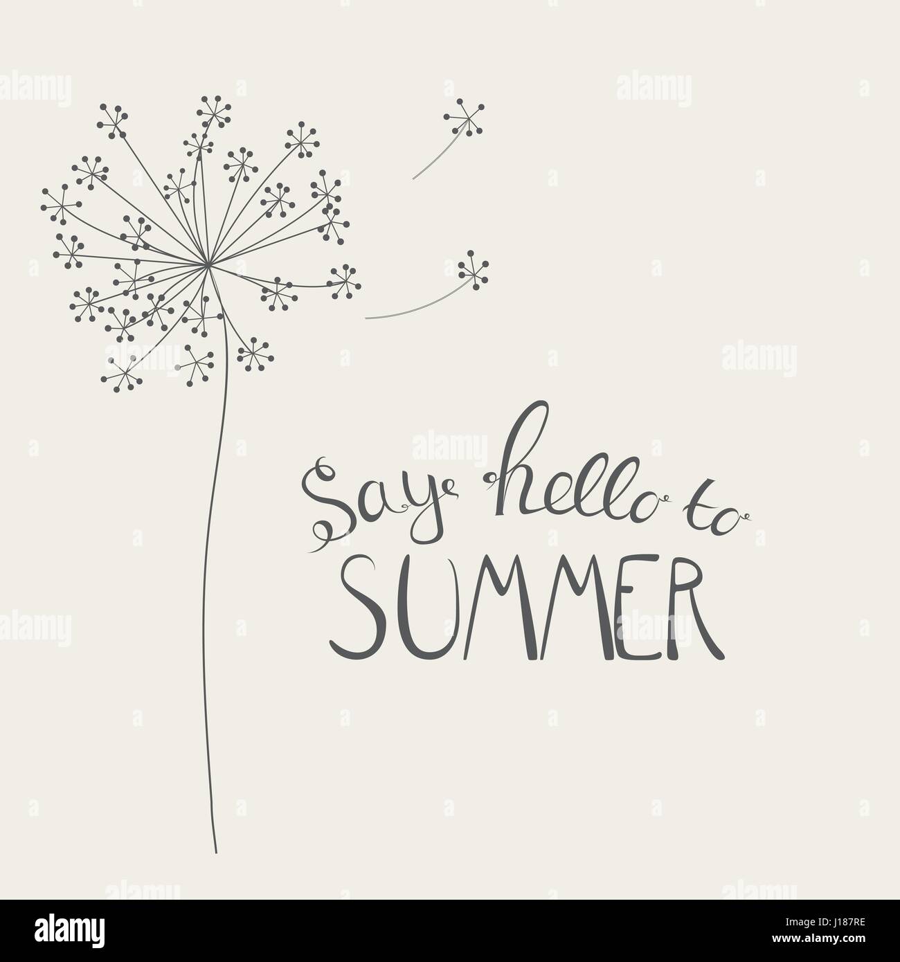 Sag Hallo zu Sommer natürlichen Hintergrund Vektor-Illustration Stock Vektor