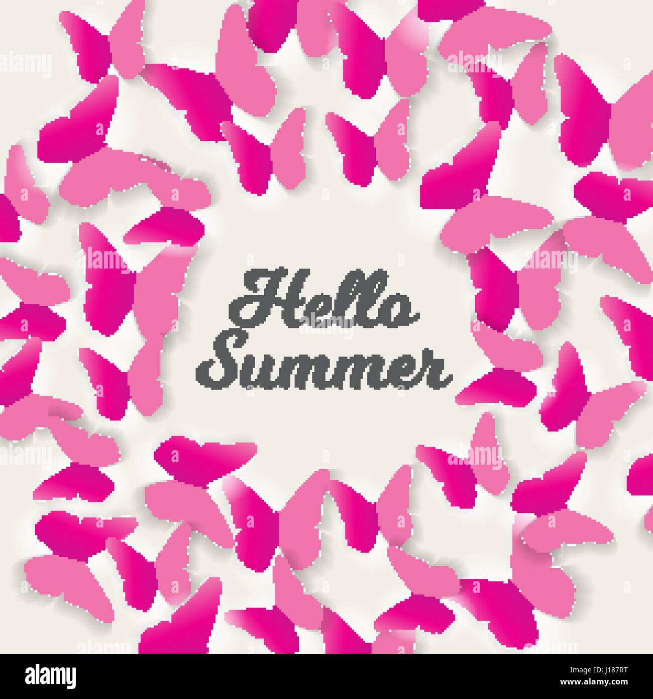 Sag Hallo zu Sommer natürlichen Hintergrund Vektor-Illustration Stock Vektor