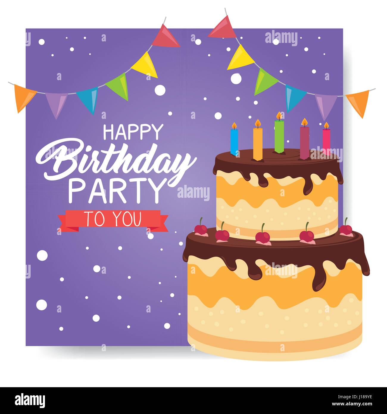 alles Gute zum Geburtstag Kuchen Karte Alamy