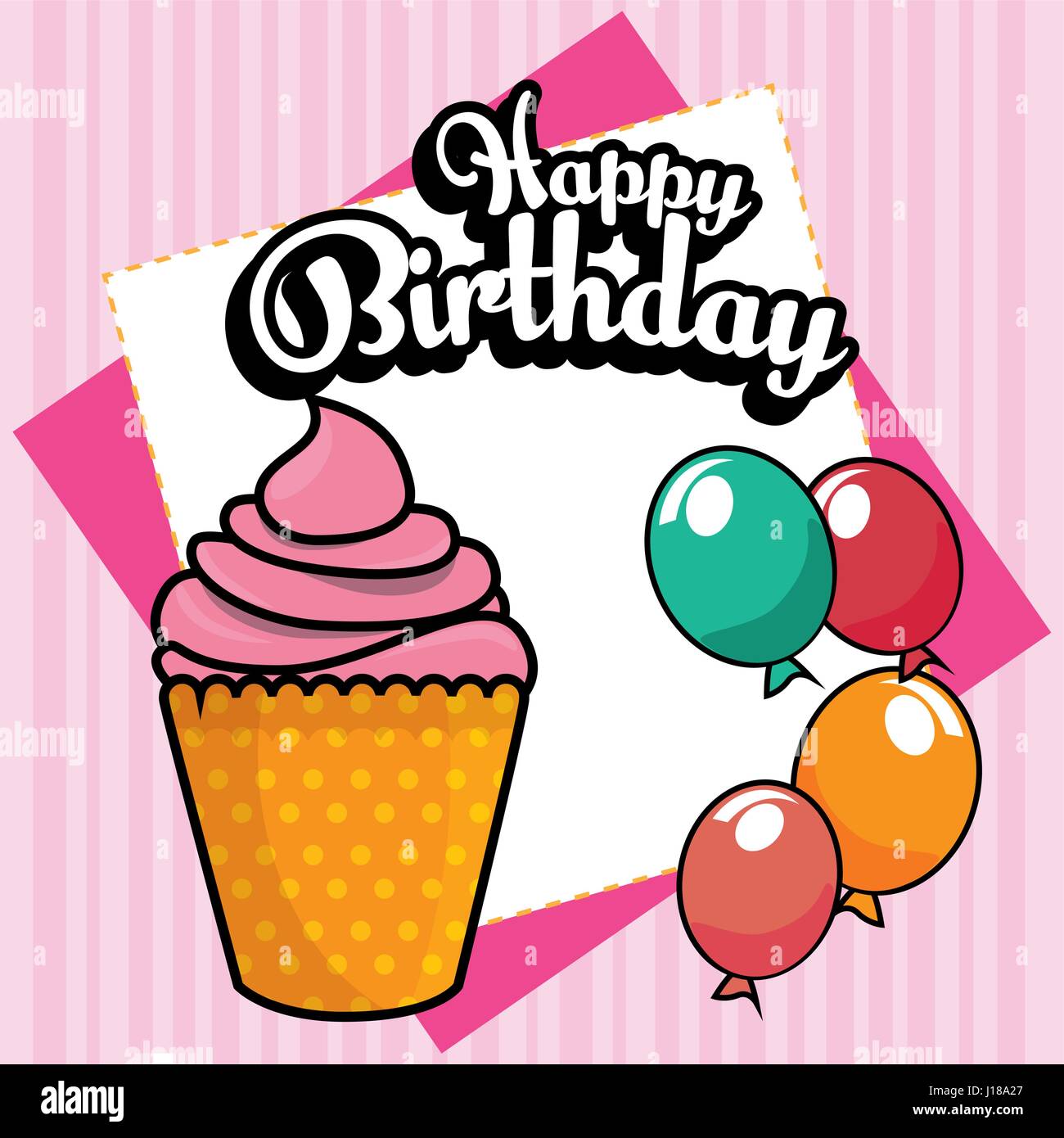 alles Gute zum Geburtstag Kuchen Karte Alamy