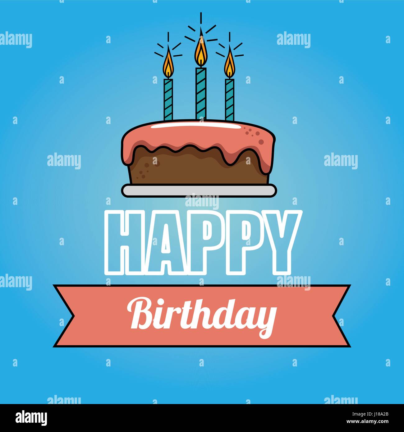 alles Gute zum Geburtstag Kuchen Karte Alamy