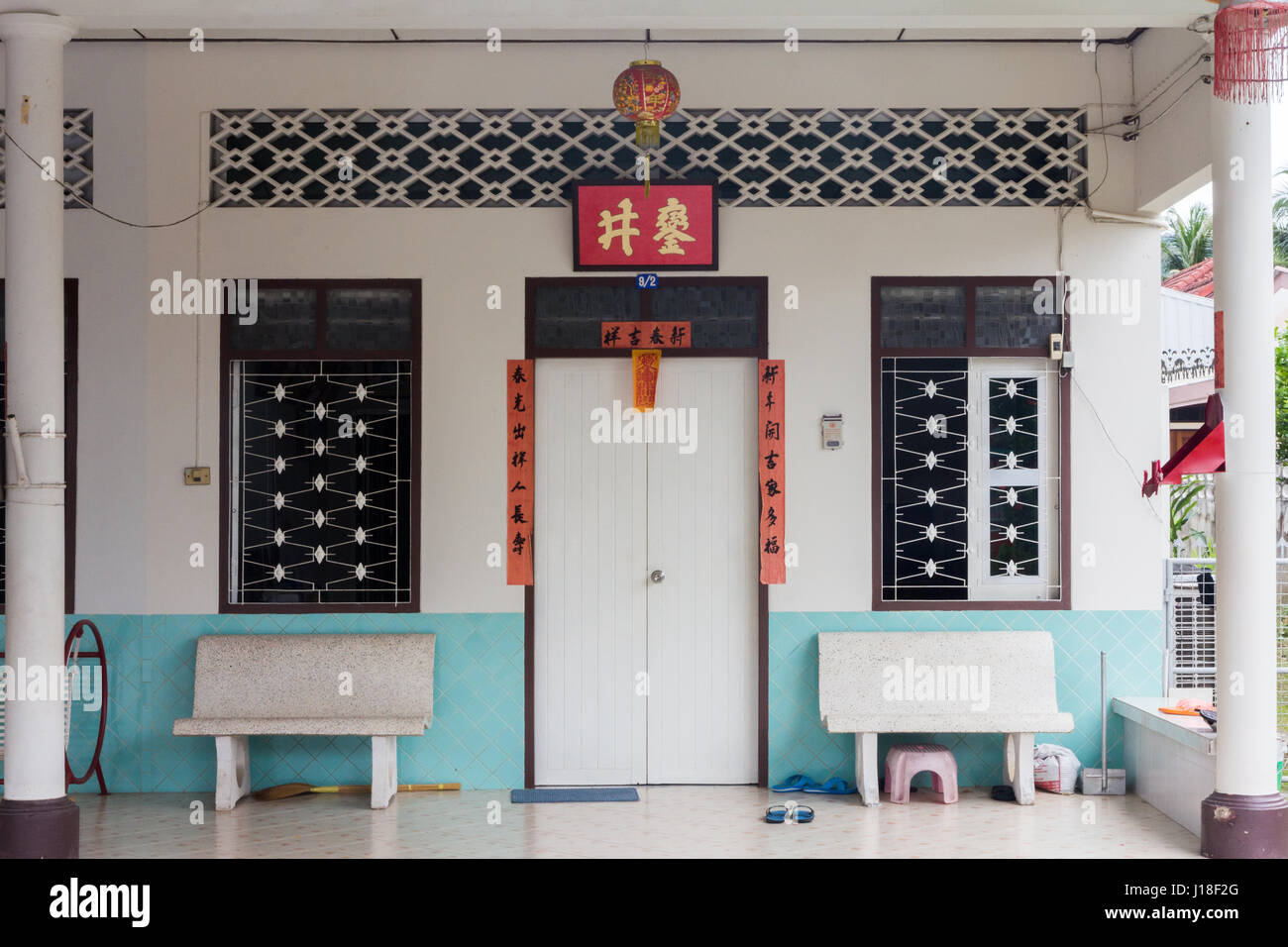 Chinesisches Haus in Kathu Bezirk von Phuket, Thailand Stockfoto