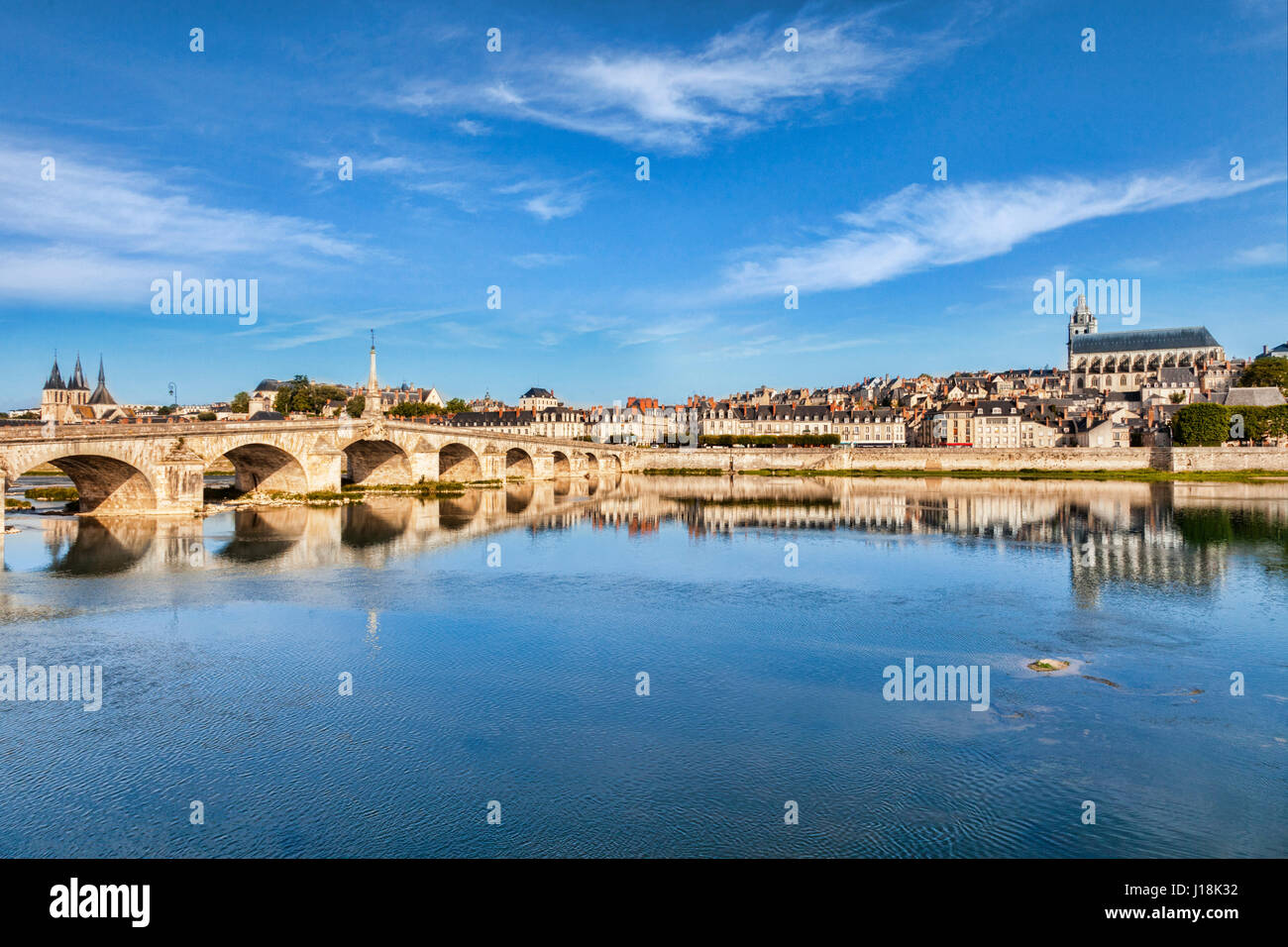 Die alte Stadt Blois, Loiretal, Frankreich Stockfoto