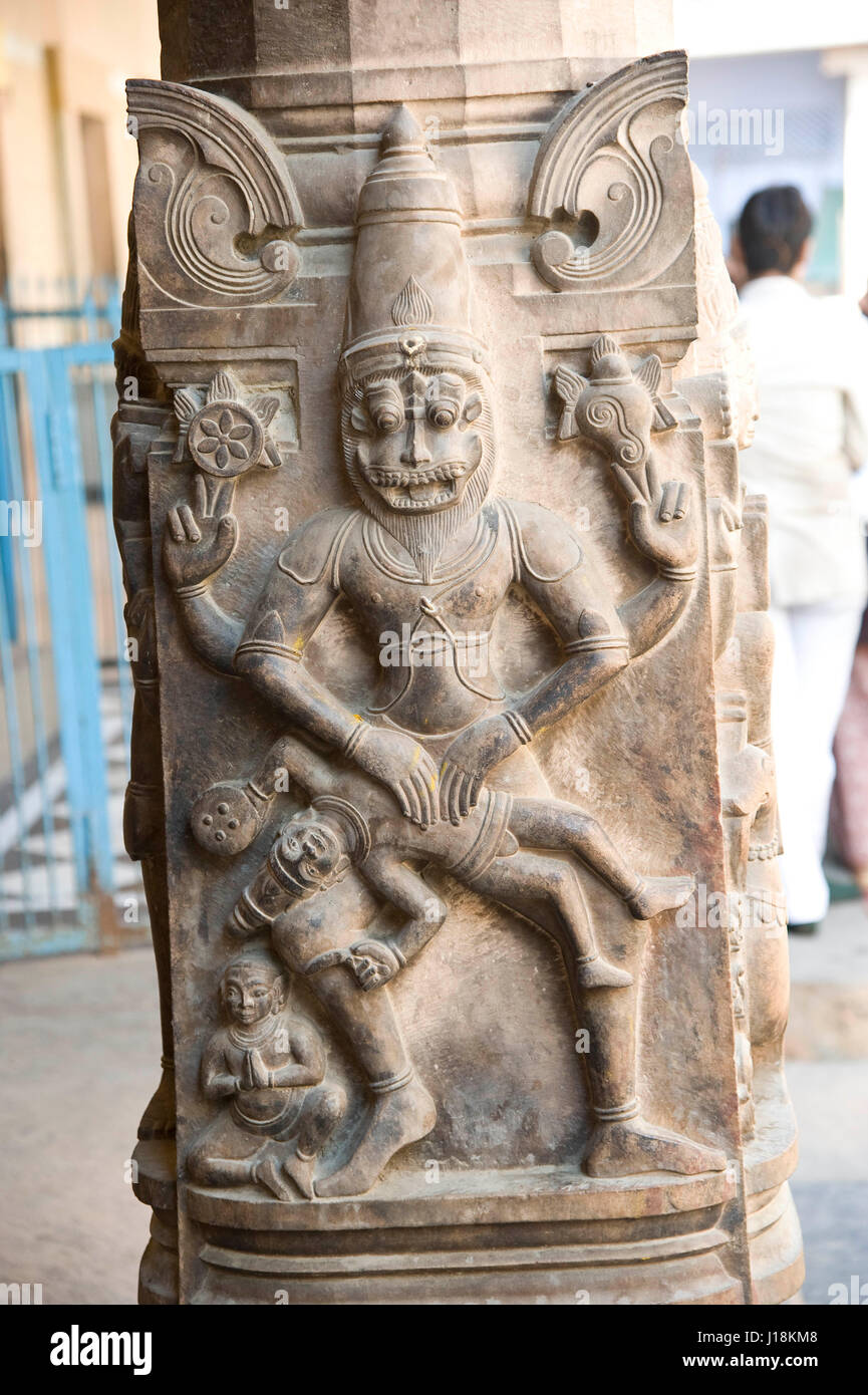 Lord Narasimha klingelte Ji Tempel, Vrindavan, Uttar Pradesh, Indien, Asien Stockfoto