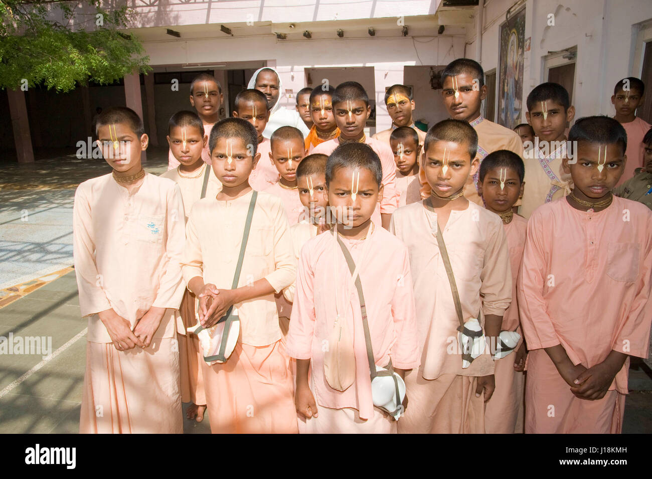 Studenten der Gurukula, Mathura, Uttar Pradesh, Indien, Asien Stockfoto